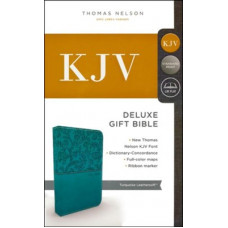 KJV Deluxe Gift Bible - Turquoise Leathersoft